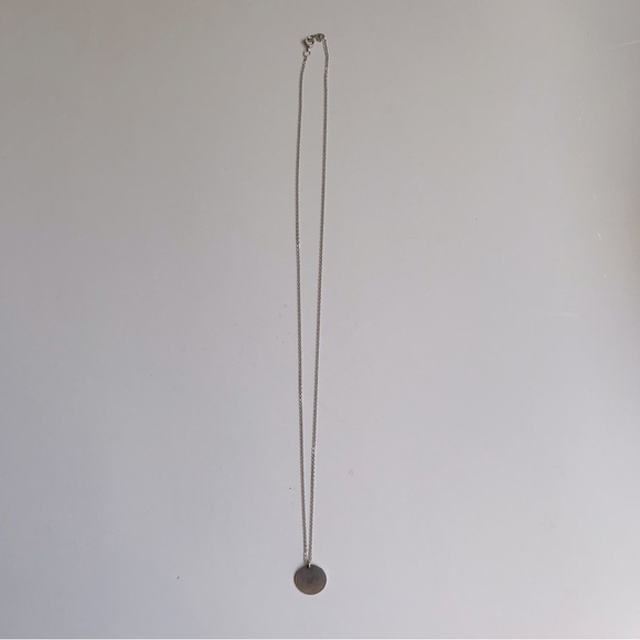 GLDN Blank Vollmund 13mm Disk Necklace Sterling Silver 17-19” - Picture 2 of 6